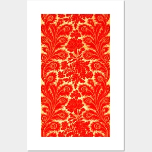 Red Embossed Velvet Posters and Art